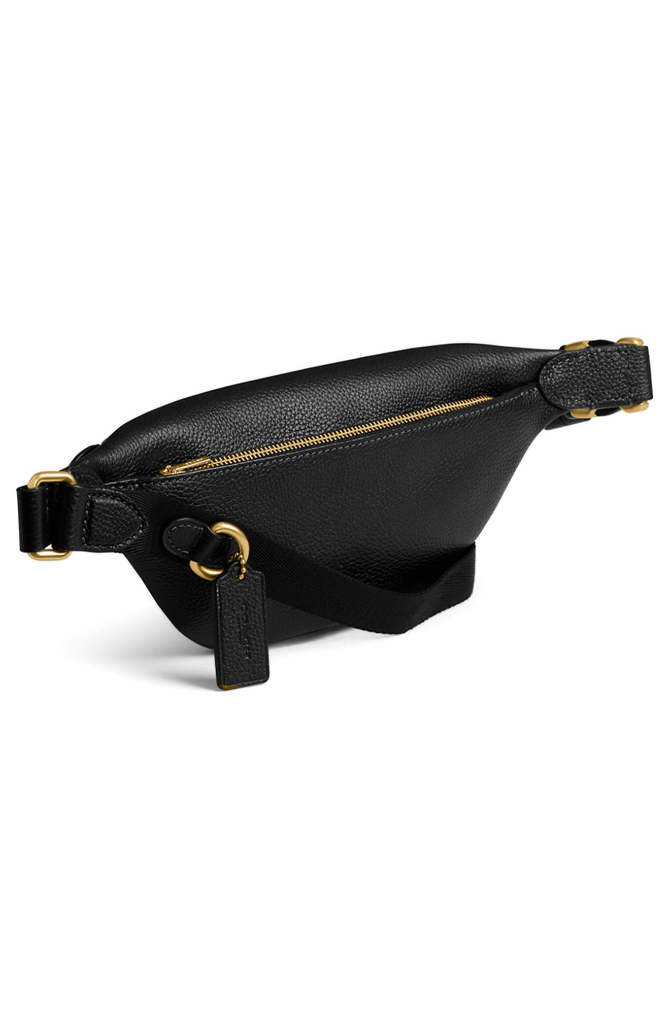 COACH Essential Leather Belt Bag, Alternate, color, 