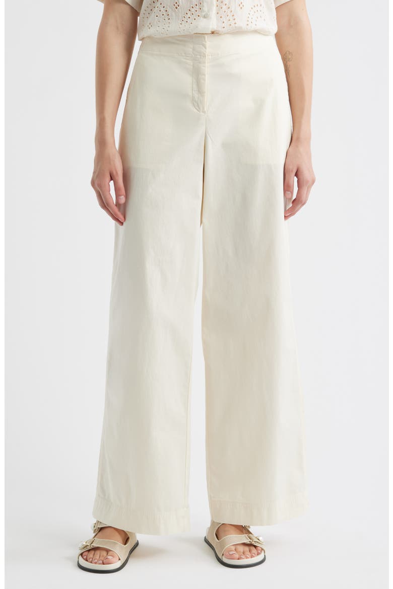 Tahilone Stretch Cotton Pants, Main, color, SOFT CREAM