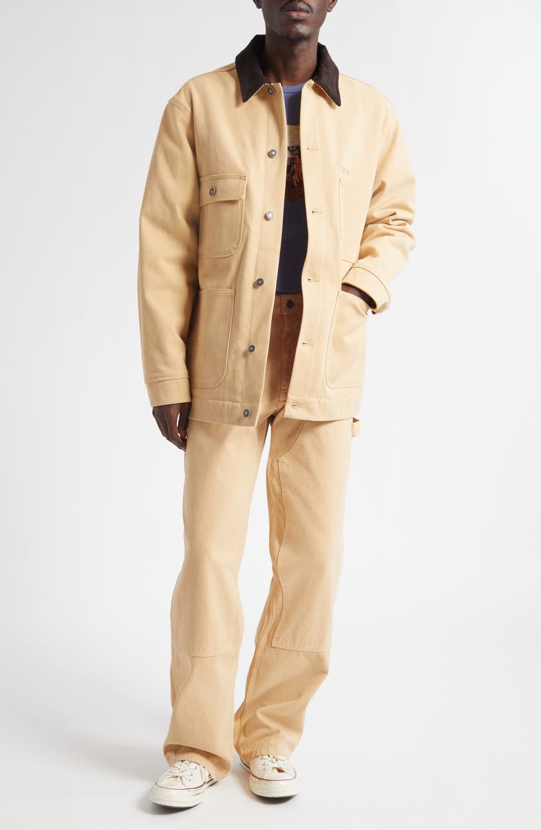 Sky High Farm Workwear Gender Inclusive Cotton Canvas Chore Coat, Alternate, color, Beige