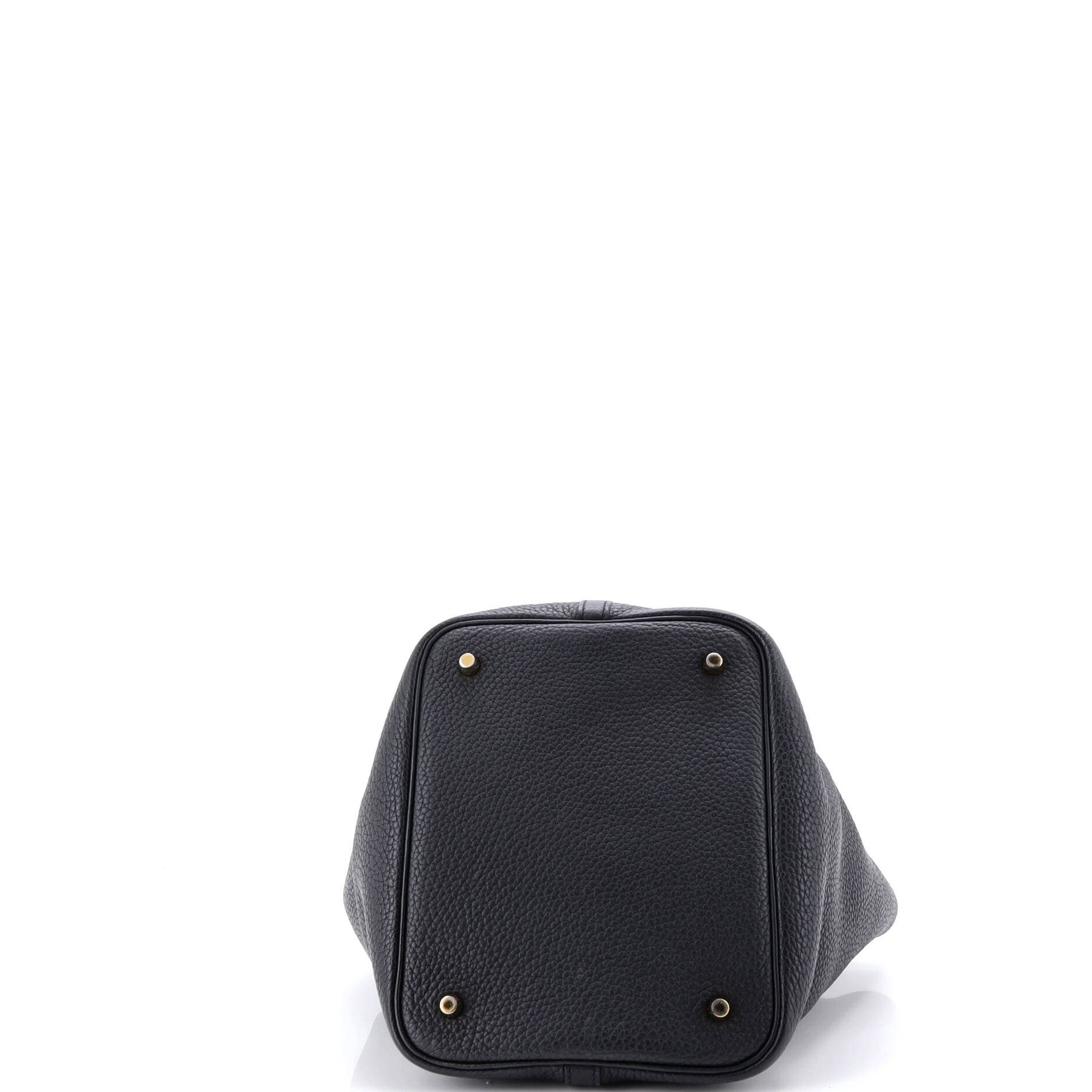 Pre-Owned Hermes Picotin Lock Bag Clemence MM, Alternate, color, Noir