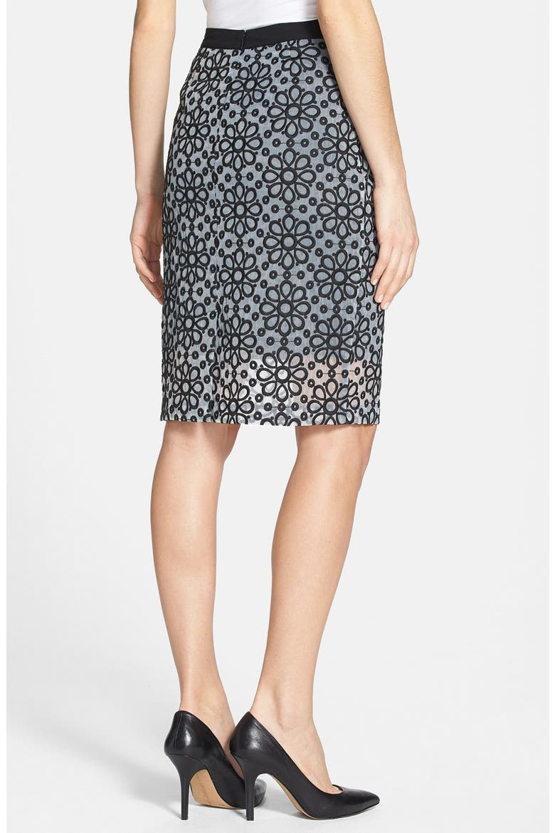 Daisy Organza Skirt, Alternate, color, BLACK DAISY PATTERN