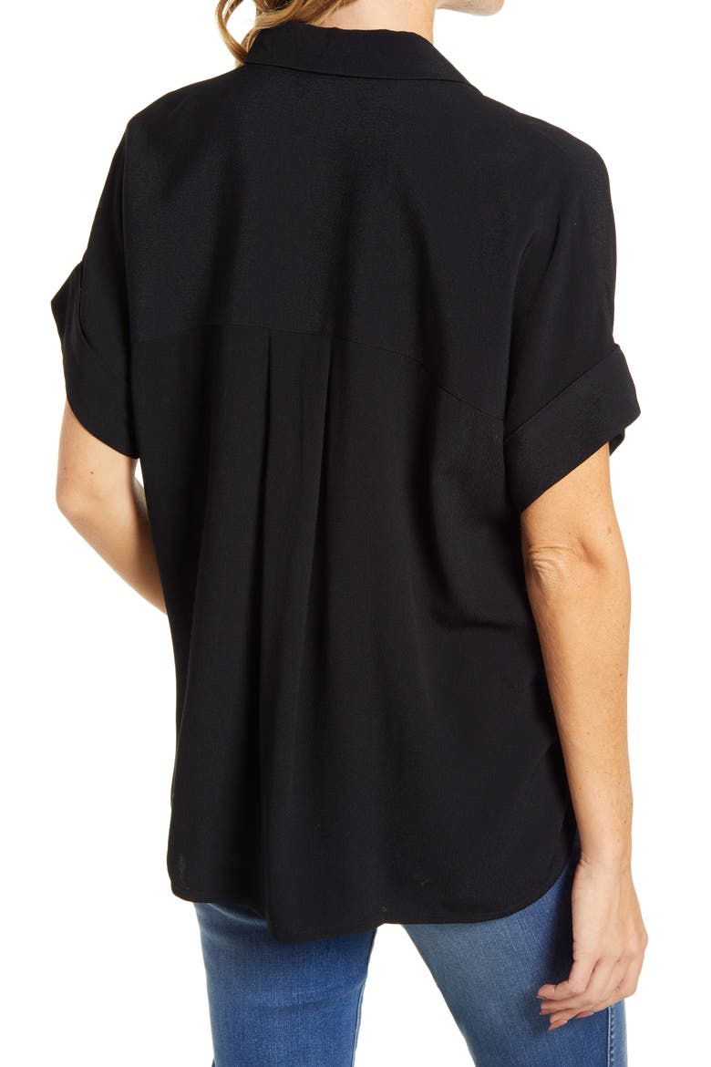 Women's Daily Drapey Shirt, Alternate, color, TRUE BLACK