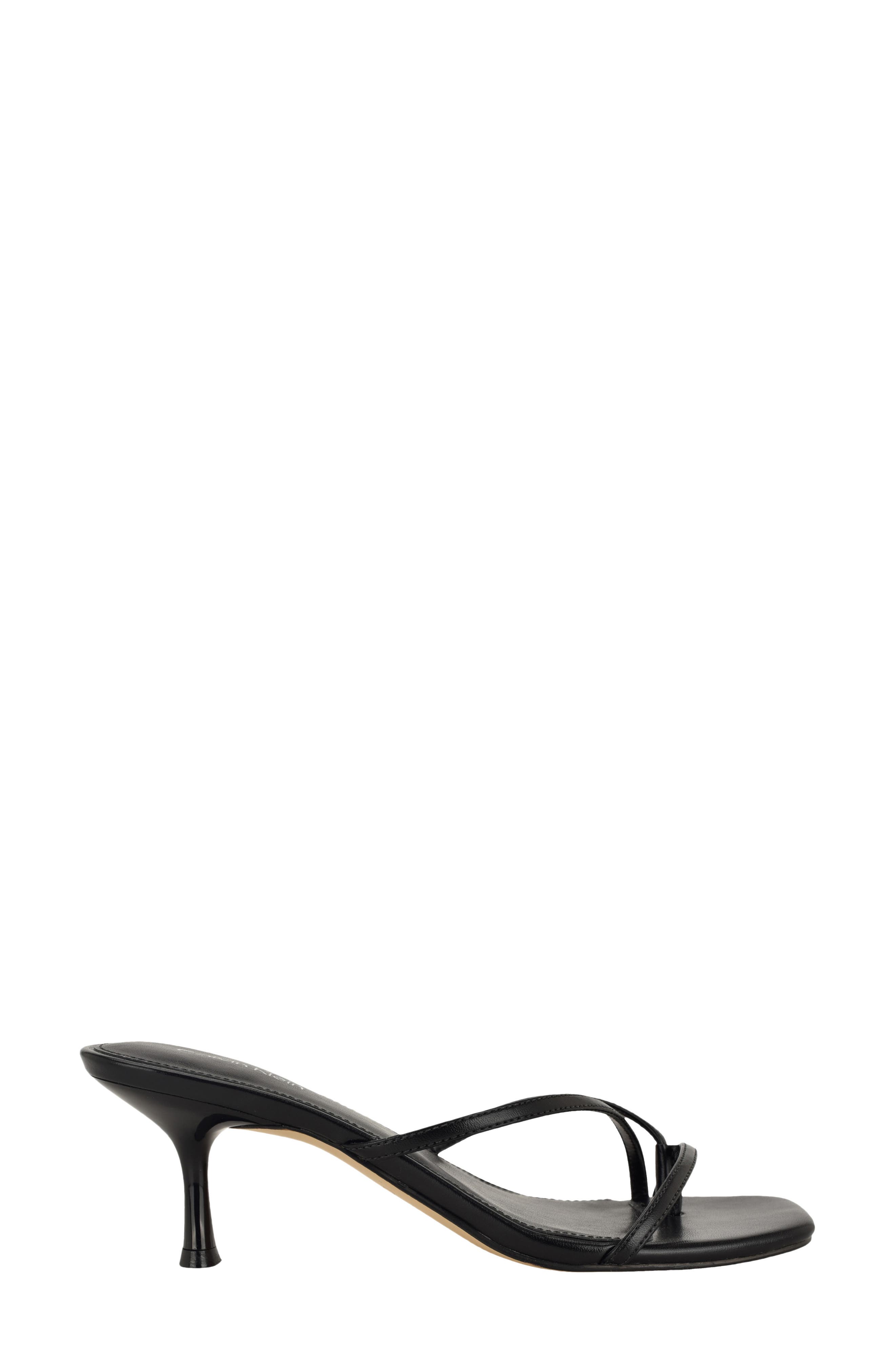 Calvin Klein Axella Toe Loop Sandal, Alternate, color, Black