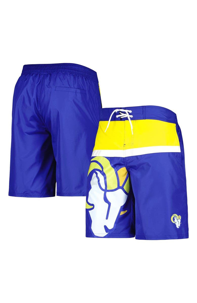 G-III SPORTS BY CARL BANKS Men's G-III Sports by Carl Banks Royal Los Angeles Rams Sea Wind Swim Trunks, Main, color, Royal