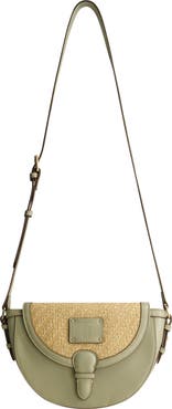 Tommy Bahama Logo Debossed Raffia Crossbody Bag
