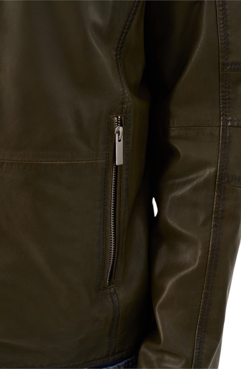 REGENCY Lambskin Leather Jacket, Alternate, color, Olive