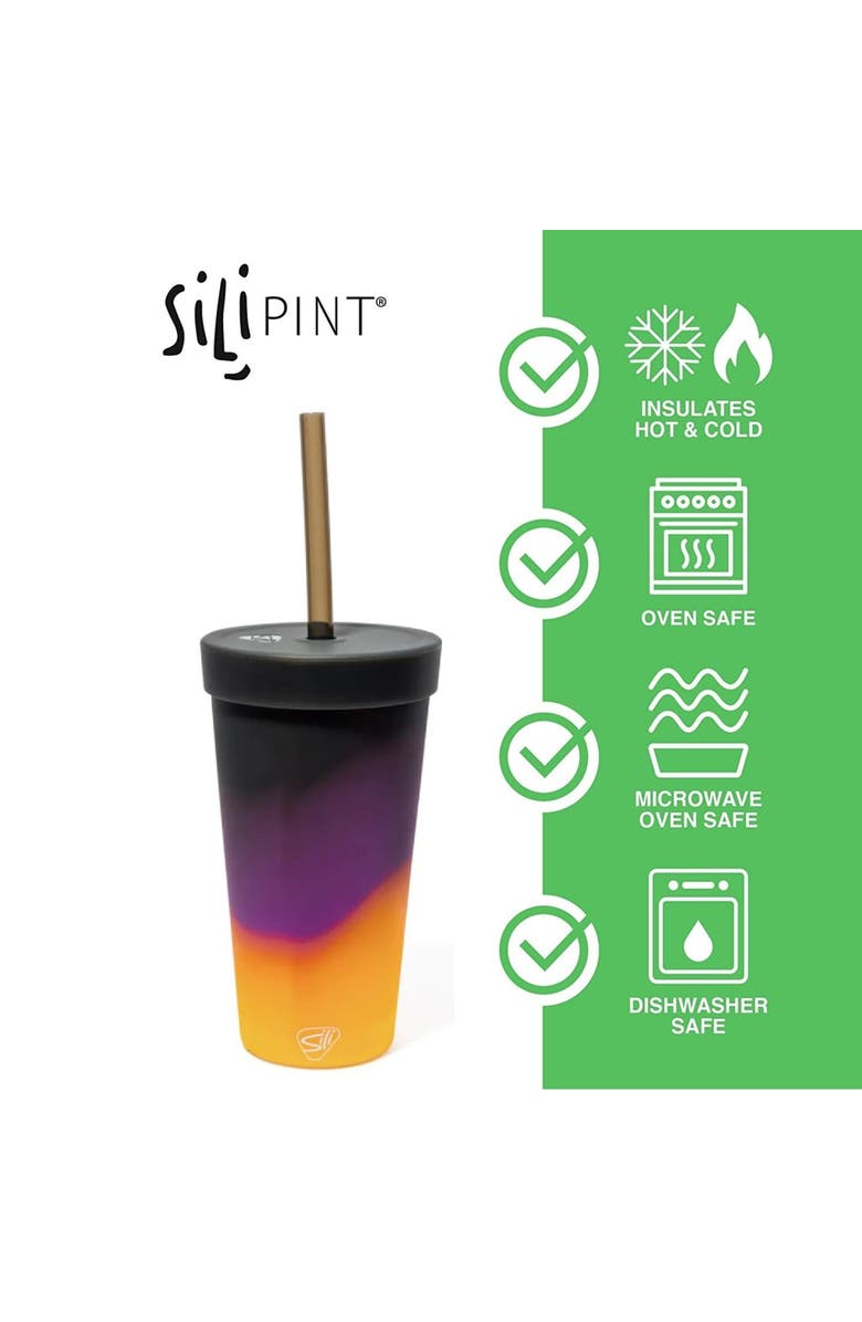 Silipint Silicone 22oz Straw Tumbler, Alternate, color, 