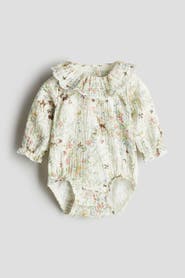 H&M Printed Muslin Romper Suit