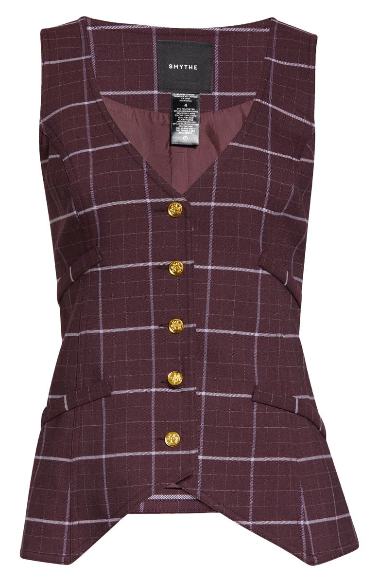 Smythe Women's Plaid Waistcoat, Alternate, color, 
