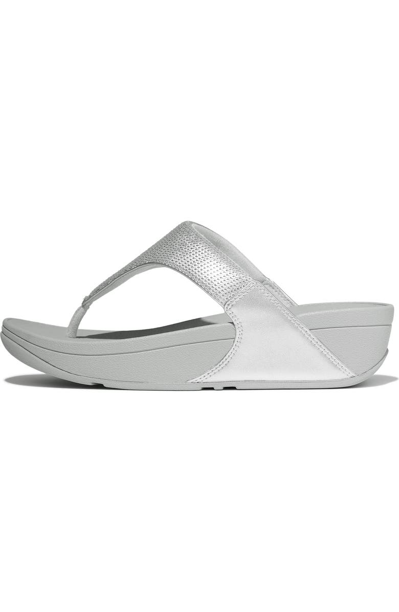 FitFlop Lulu Sequin Flip Flop, Alternate, color, Silver