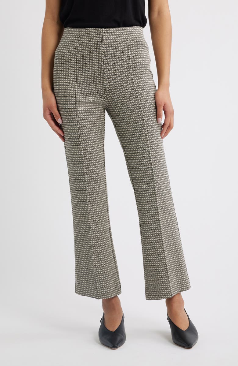 rag & bone Irina Leopard Print Ponte Flare Ankle Pants, Main, color,