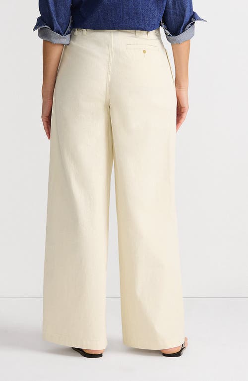 LANDS' END LANDS' END LIGHTWEIGHT DENIM MID RISE PLEATED SLOUCHY JEANS