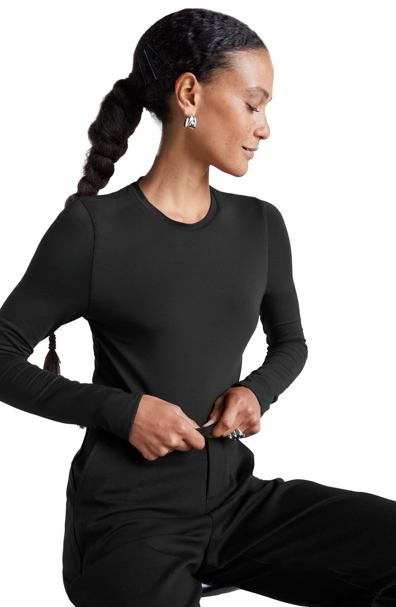 Splendid x Kate Young Long Sleeve Crop T-Shirt, Alternate, color, 