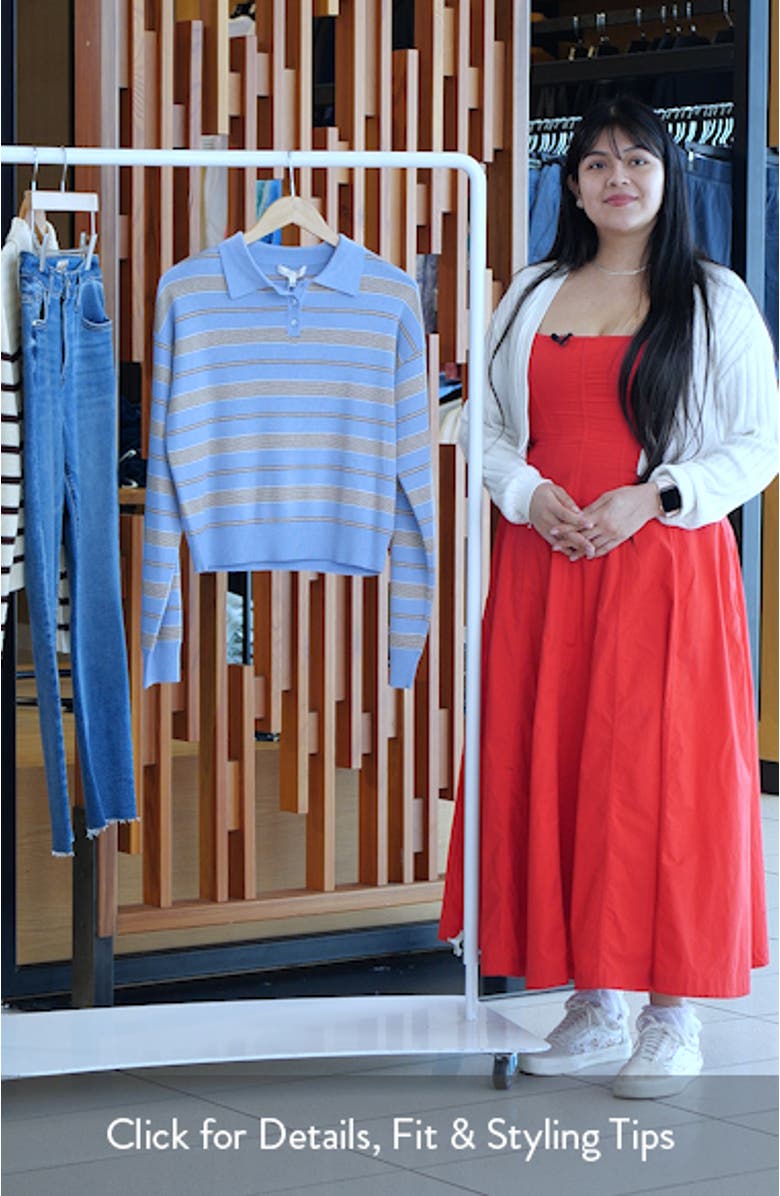 Carter Stripe Polo Sweater, sales video thumbnail
