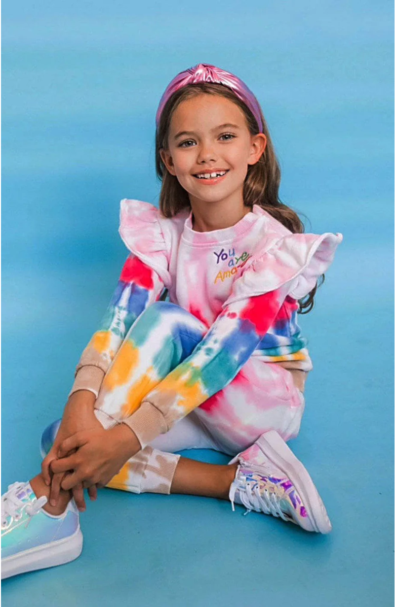 Lola + The Boys You Are Amazing Tie Dye Set, Alternate, color, Multi