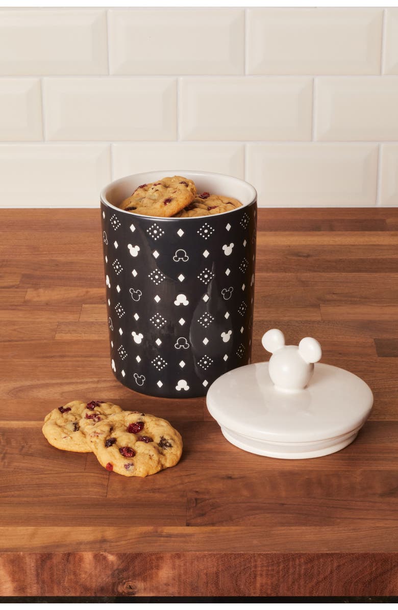 Disney Mickey Head Ceramic Jar, Alternate, color, Black/ White