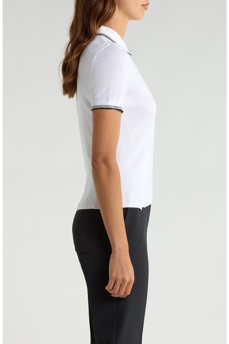 Elevated Short Sleeve Sweater Polo, Alternate, color, SNOW