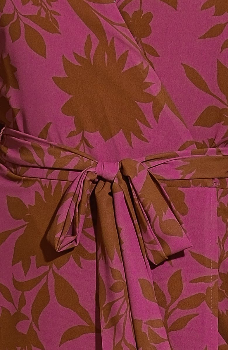 FLYING TOMATO Long Sleeve Wrap Maxi Dress, Alternate, color,