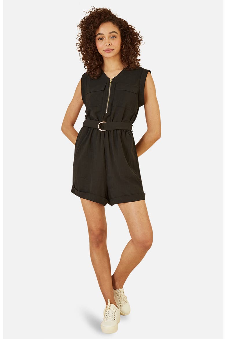 Utility Playsuit, Alternate, color, Black