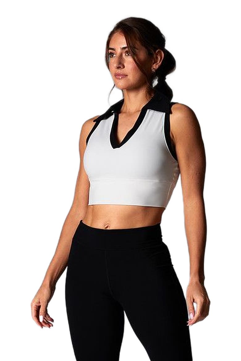 Contrast Polo Tank, Alternate, color, COCONUT EBONY