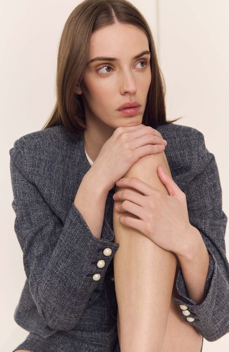 DL1961 Ceia Crop Cotton & Wool Jacket, Alternate, color, Everblue