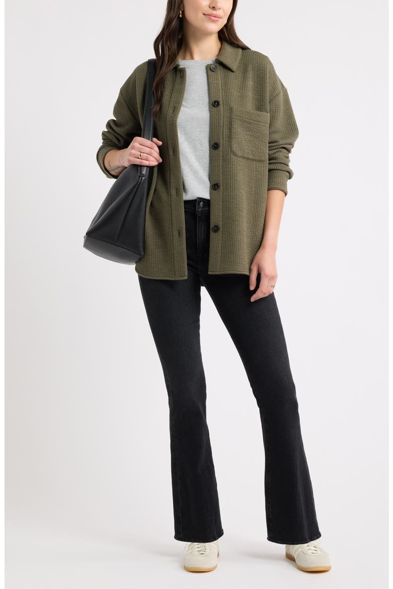 Knit Shirt Jacket, Alternate, color, OLIVE SARMA