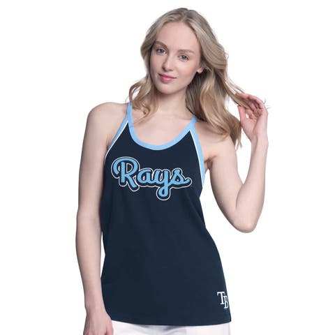 Women's G-III 4Her by Carl Banks Navy Tampa Bay Rays Curveball Racerback Tank Top