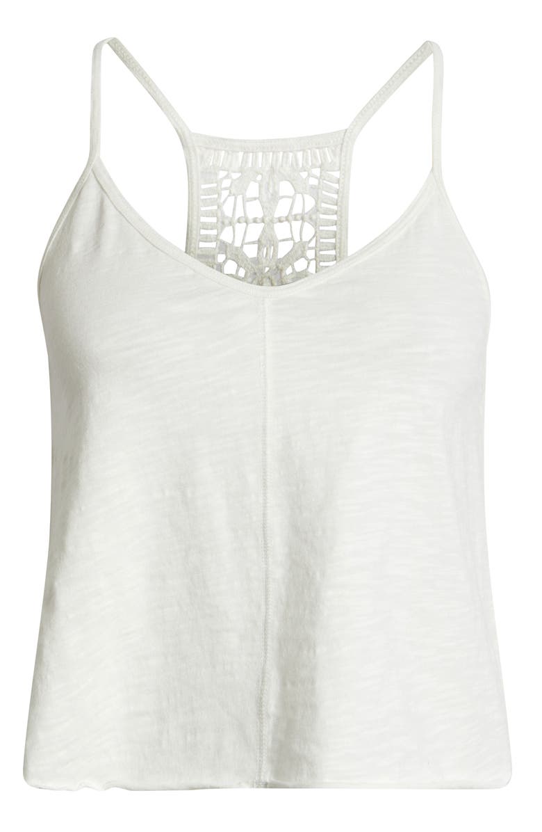 BP. Racerback Crop Cotton Tank Top, Alternate, color, Ivory