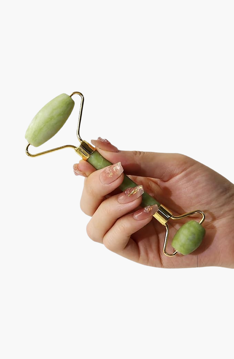 Lovery Jade Facial Roller 2-Pack, Alternate, color, Light Green / Gold
