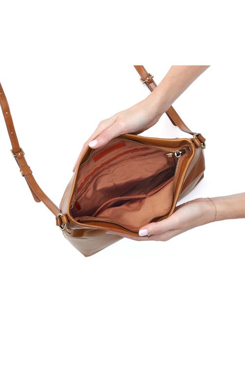 Shop Hobo Medium Romy Leather Crossbody Bag In Truffle