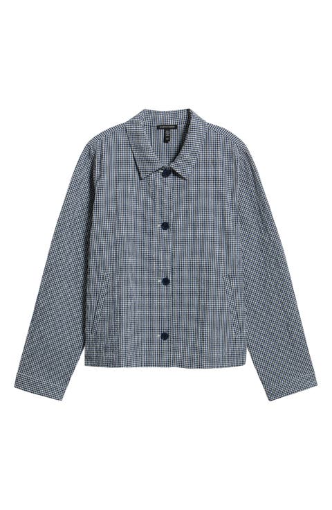 Check Stretch Cotton Jacket