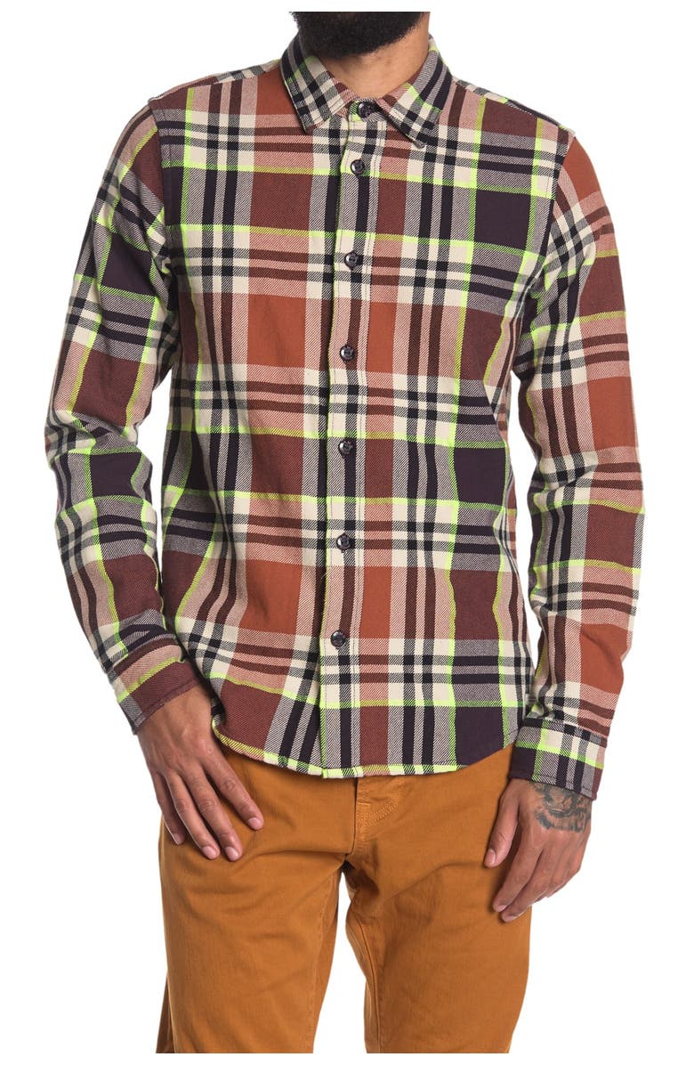 Scotch & Soda Plaid Regular Fit Shirt, Main, color, 