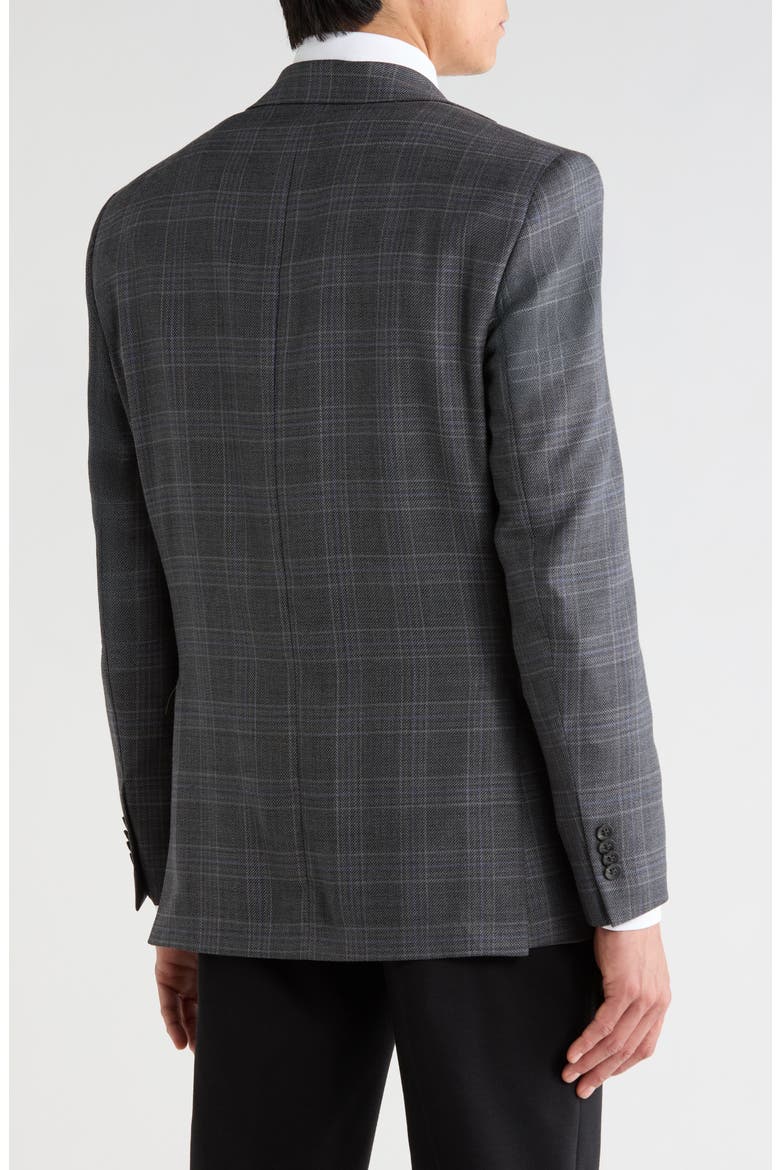 Elex Plaid Wool Sport Coat, Alternate, color, CHARCOAL