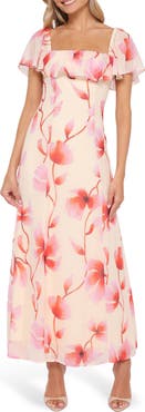 Petal & Pup Floral Square Neck Maxi Dress