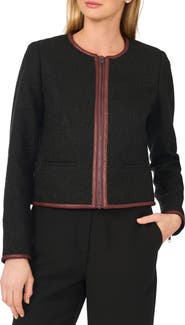 Ted Baker Faux Leather Trim Blazer