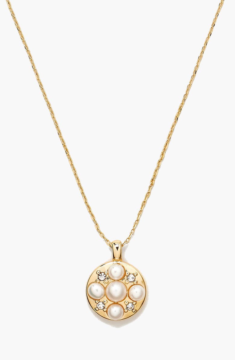 YOJ Stan Pearl Mini Pendant Necklace in Gold, Main, color, Gold