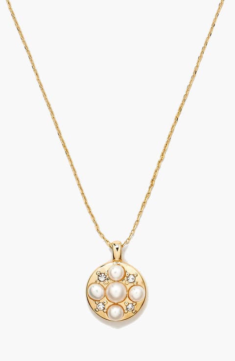 Stan Pearl Mini Pendant Necklace in Gold