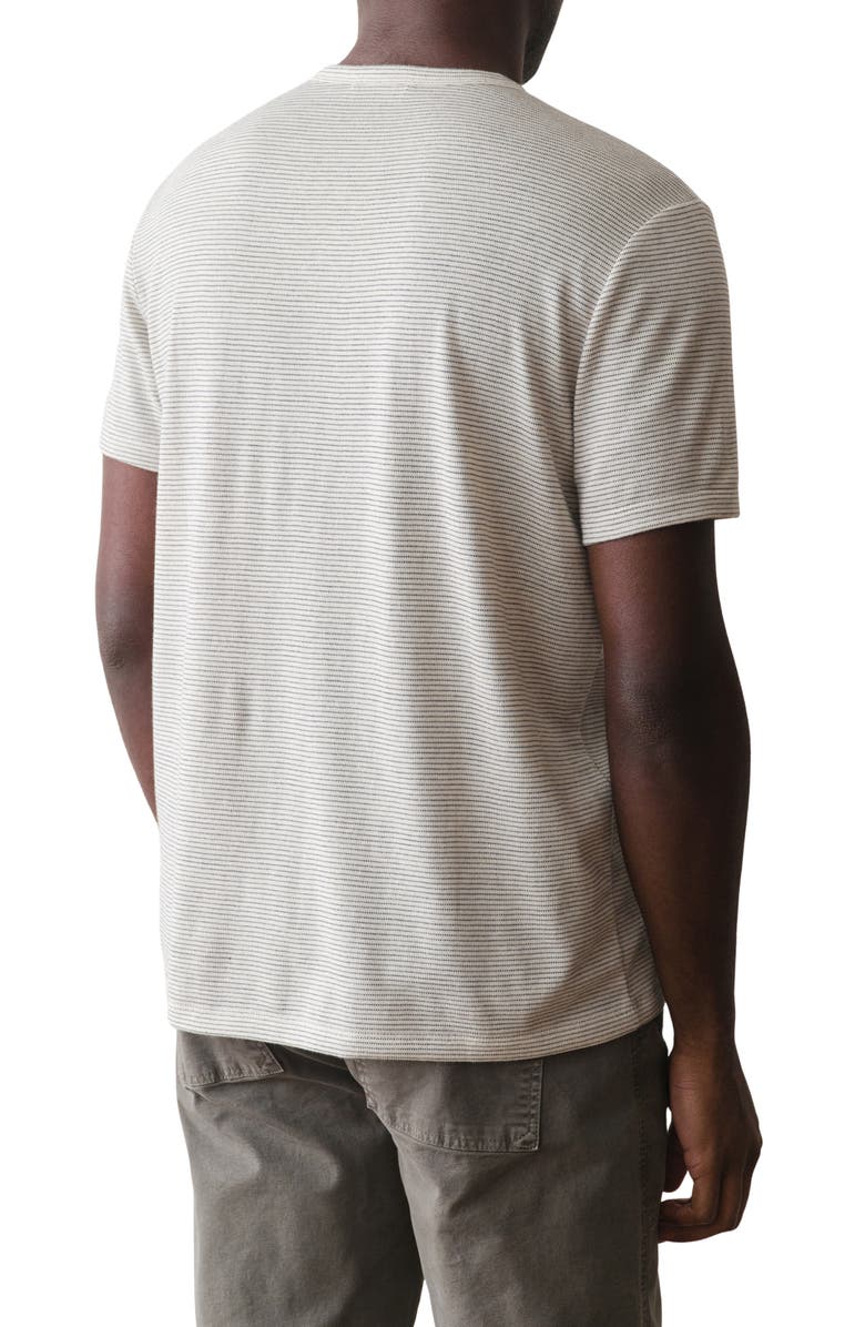 Marine Layer Signature Jacquard Stripe T-Shirt, Alternate, color, Whitecap/ Navy