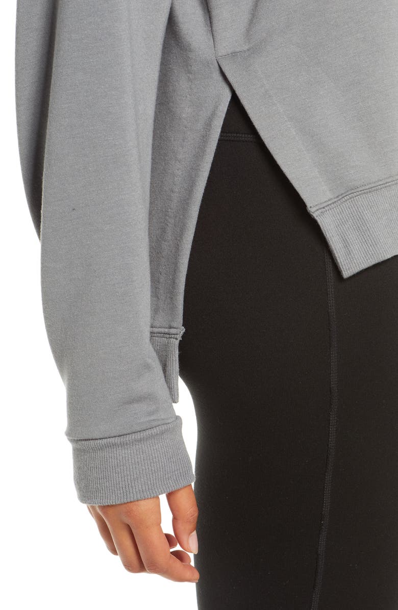 Zella Split Hem Sweatshirt, Alternate, color,