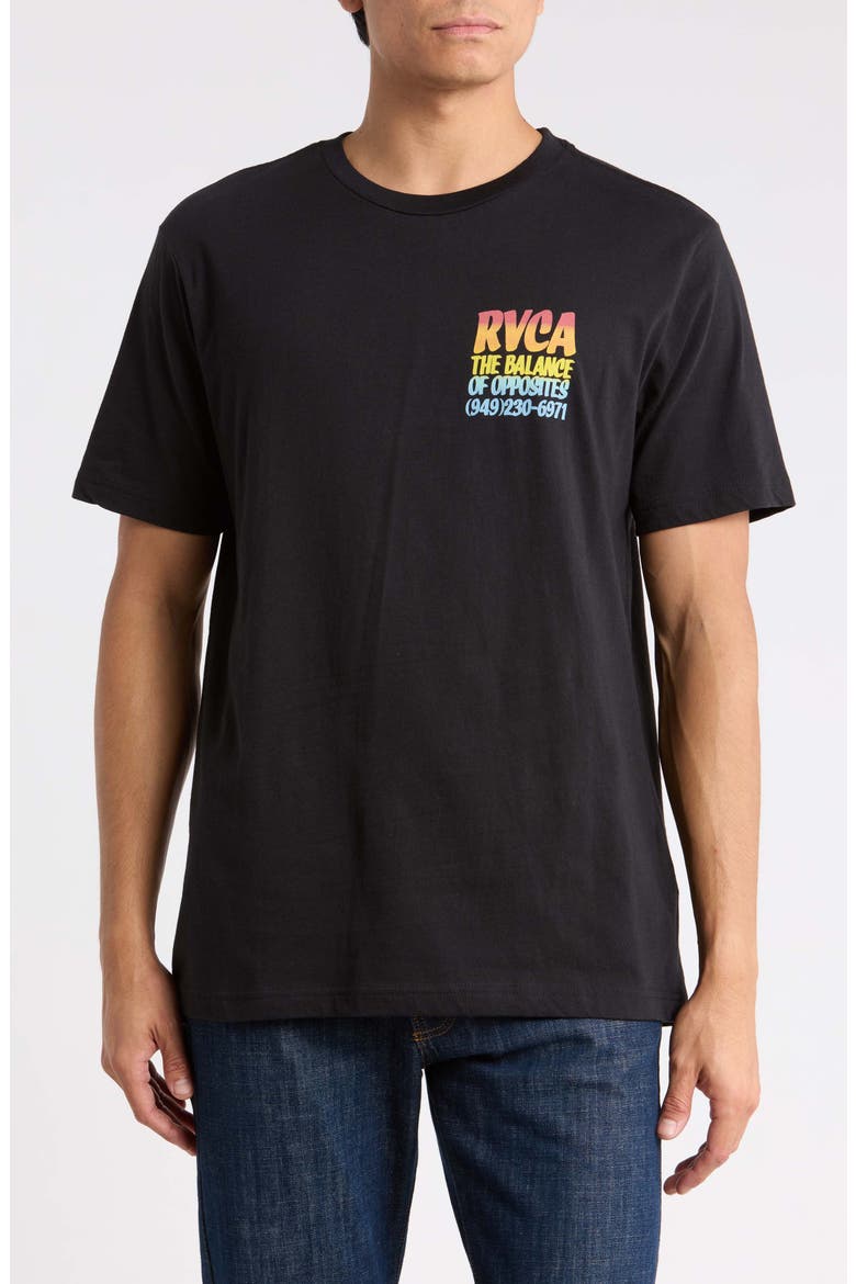 Screen Fade Cotton Graphic T-Shirt, Main, color, BLACK