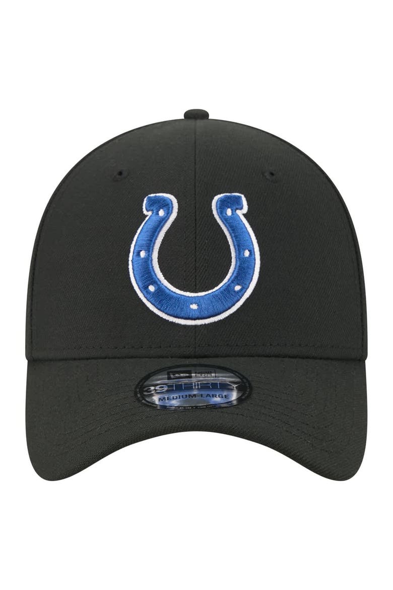 Men's New Era  Black Indianapolis Colts Core Team 39THIRTY Flex Hat, Alternate, color, Black