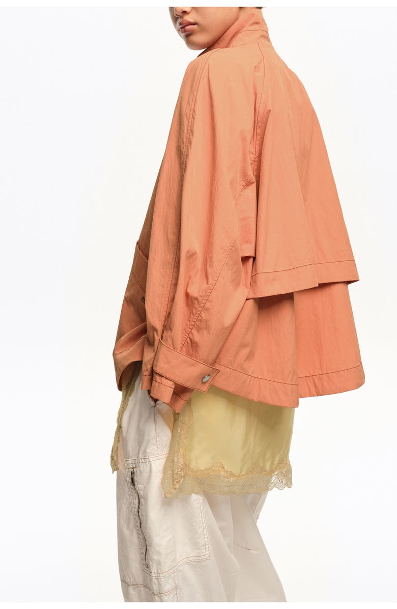 Bimba y Lola Fluid High Neck Trench, Alternate, color, Orange