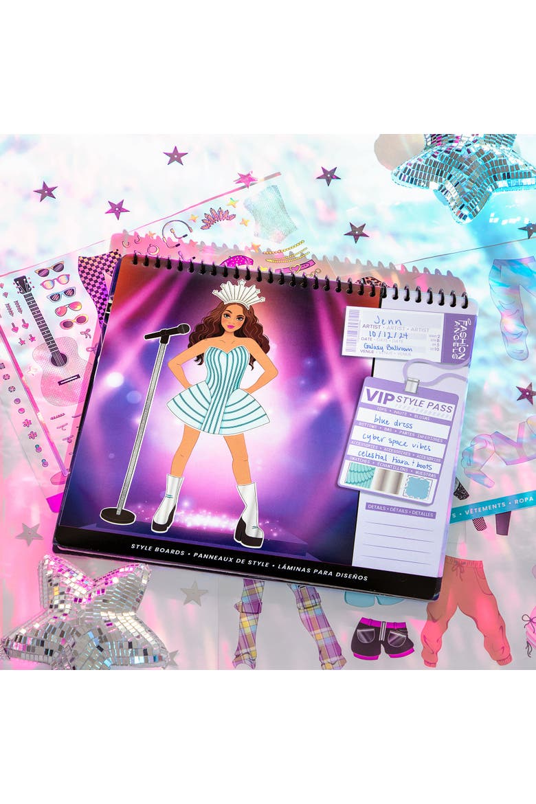 Sticker Stylist Fashion Set, Live in Concert, DIY Craft Kit, Alternate, color, Multicolored