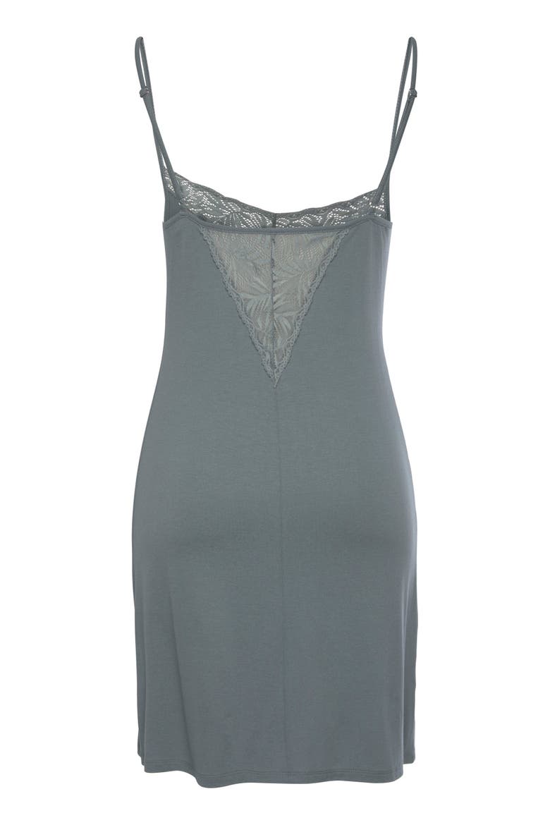 Lace Detail Nightgown, Alternate, color, Teal