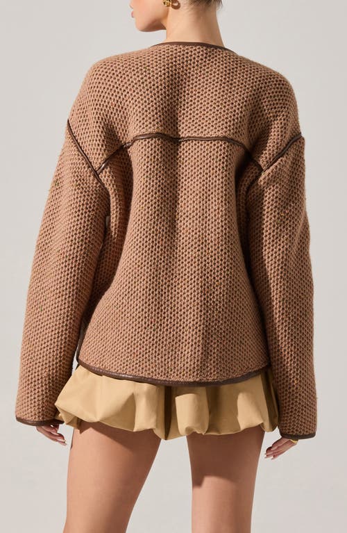 Astr The Label Kembrie Sweater Jacket In Brown