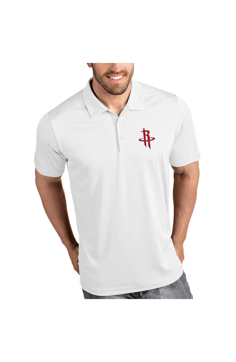 ANTIGUA Men's Antigua White Houston Rockets Tribute Polo, Alternate, color, White
