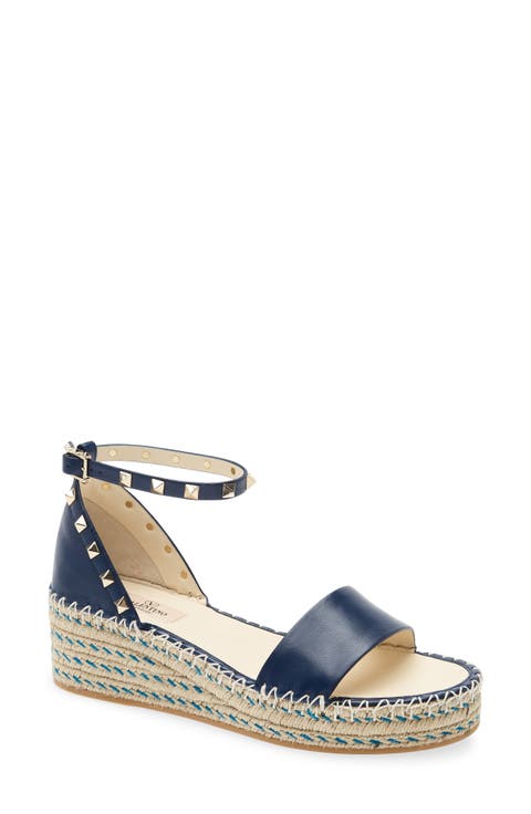 Rockstud Espadrille Wedge Sandal