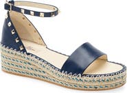 Valentino Garavani Rockstud Espadrille Wedge Sandal