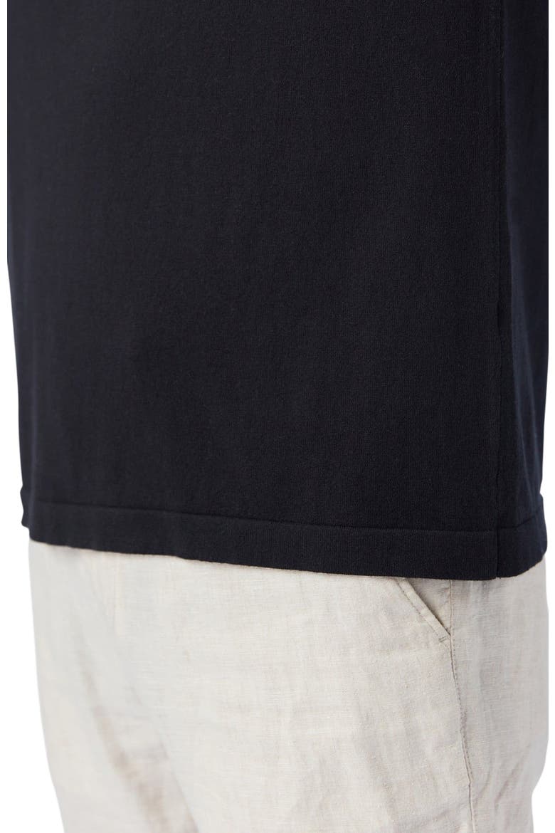 Men's Crewneck Cotton Silk Cashmere Blend Sweater, Alternate, color, black