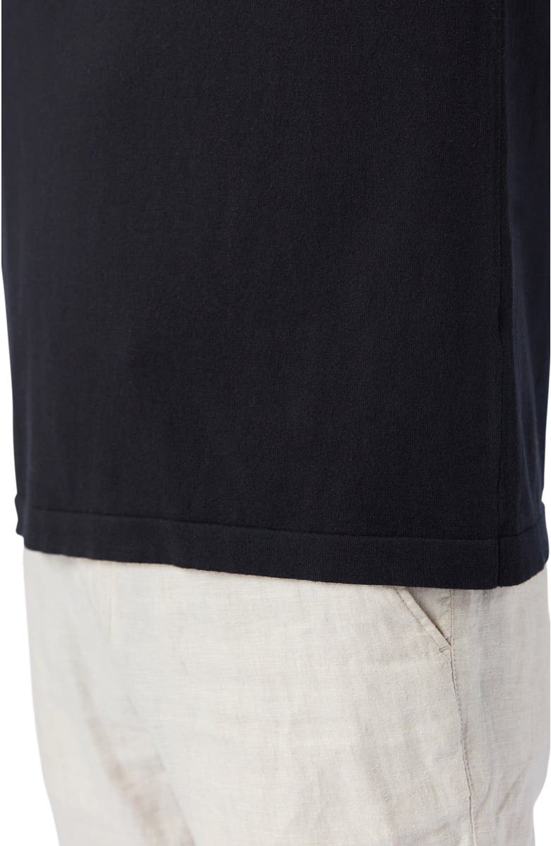 GOBI Mongolian Cashmere Men's Crewneck Cotton Silk Cashmere Blend Sweater, Alternate, color, Black